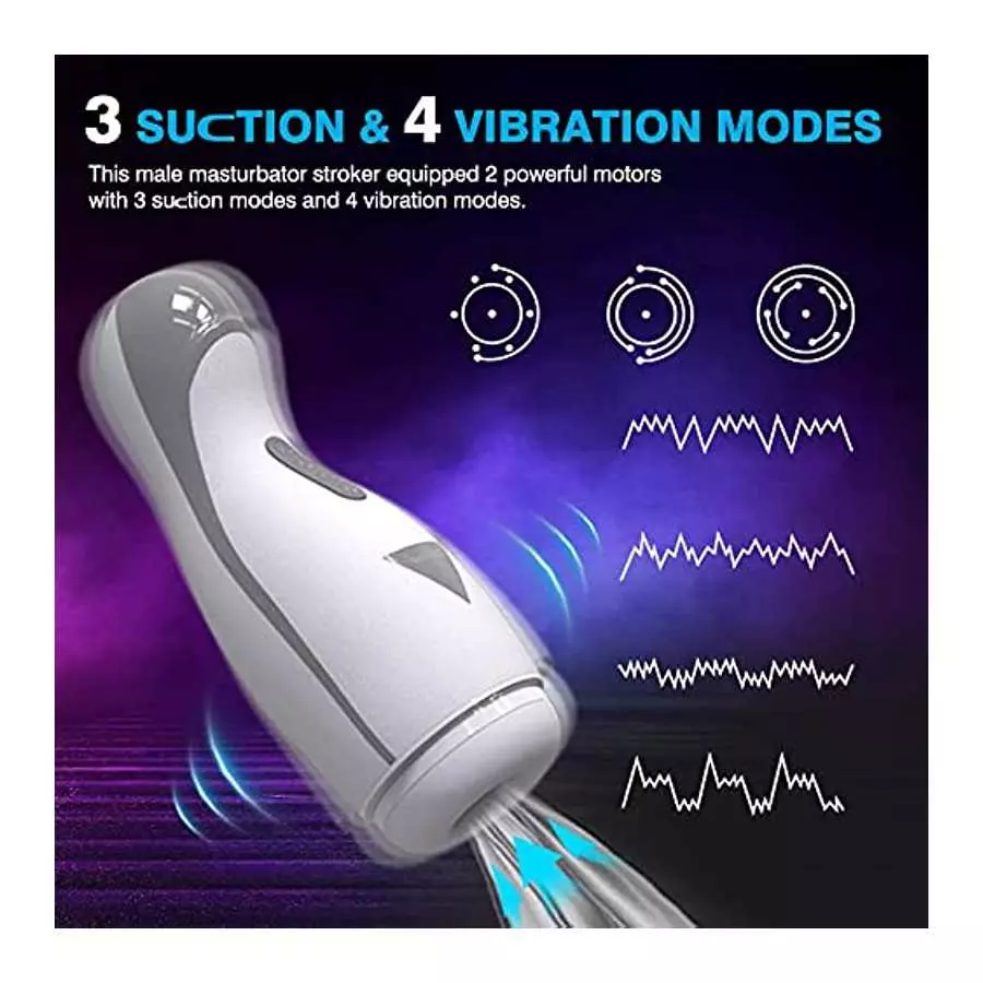 Automatic Sucking Blowjob Sex Machine Male Masturbator, Adult Sex Toys for Men, Vibrating Heating Hands Free Men's Sex Toy Strok