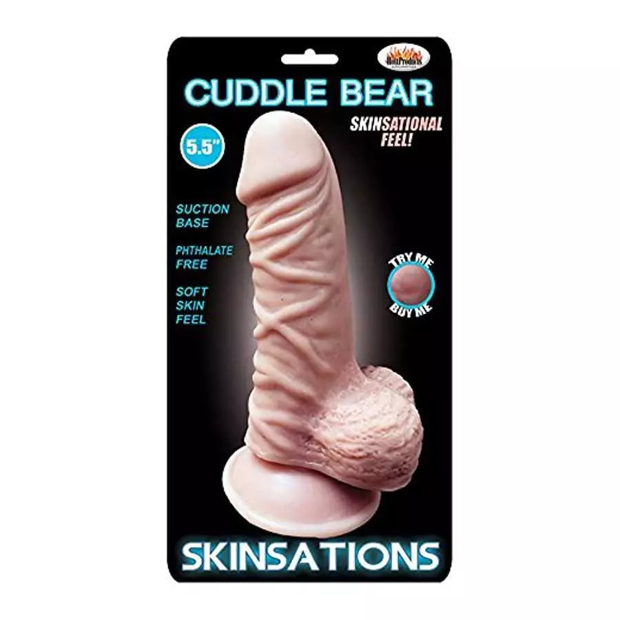 Adult Sex Toys Skinsations Cuddle Bear 5.5in Dildo
