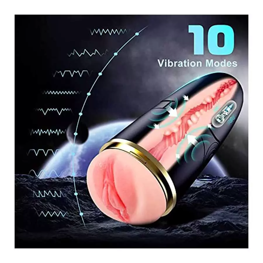 Adult Sex Toys Automatic Sucking Male Masturbator-Men Sex Toy with 4 Suction & 10 Vibration,Electric Pocket Pussy Penis Vacuum P