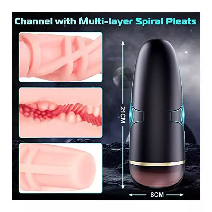 Adult Sex Toys Automatic Sucking Male Masturbator-Men Sex Toy with 4 Suction & 10 Vibration,Electric Pocket Pussy Penis Vacuum P