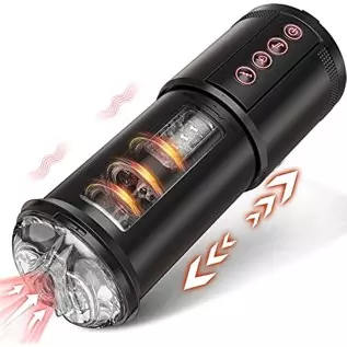 3 in 1 Automatic Male Masturbator Cup with Sucking & Vibrating & Thrusting Modes, Realistic Vagina Pocket Pussy Stroker with 3D