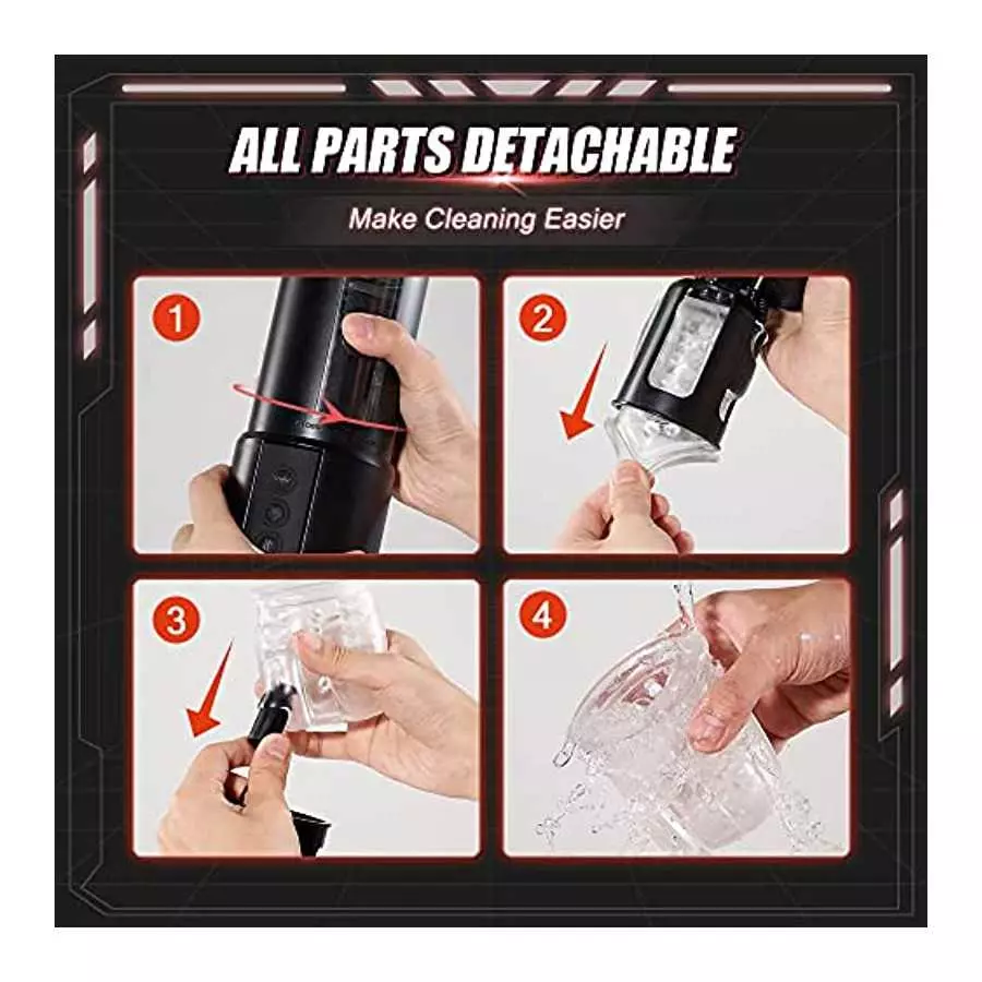 3 in 1 Automatic Male Masturbator Cup with Sucking & Vibrating & Thrusting Modes, Realistic Vagina Pocket Pussy Stroker with 3D