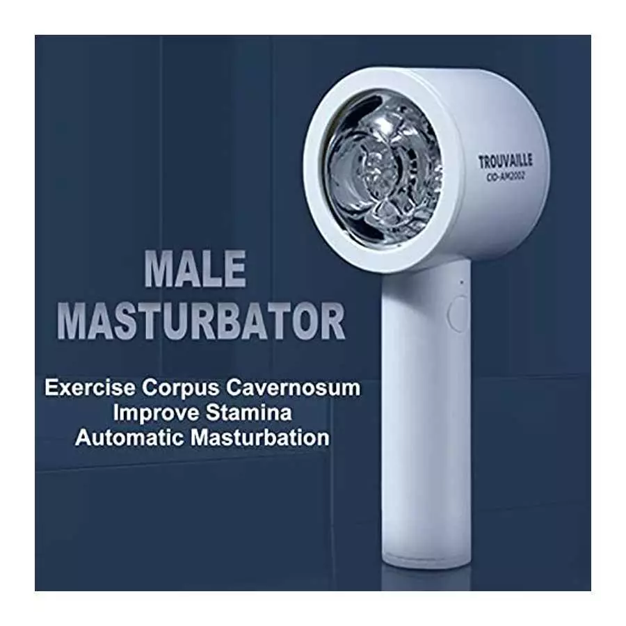 Dual Open Ended Male Masturbators - Automatic Adult Man Self Pleasuring Sex Toys with 6 Thrusting Modes & Ribbed 3D Tunnel for M
