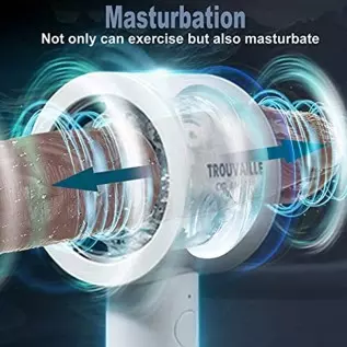 Dual Open Ended Male Masturbators - Automatic Adult Man Self Pleasuring Sex Toys with 6 Thrusting Modes & Ribbed 3D Tunnel for M