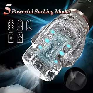 Male Masturbators Adult Toys, Mens Sex Toys Automatic Male Masturbator with 5 Sucking & 10 Vibrating Modes, Male Stroker with Po Male Masturbators Adult Toys, Mens Sex Toys Automatic Male Masturbator with 5 Sucking & 10 Vibrating Modes, Male Stroker with Po