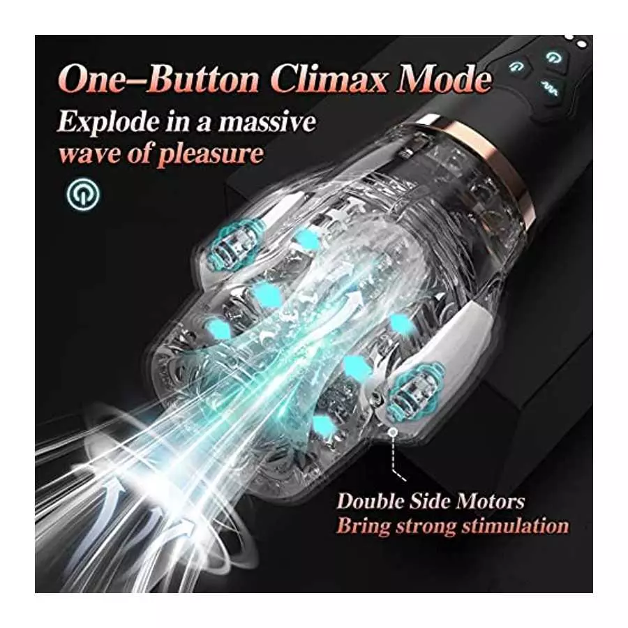 Male Masturbators Adult Toys, Mens Sex Toys Automatic Male Masturbator with 5 Sucking & 10 Vibrating Modes, Male Stroker with Po