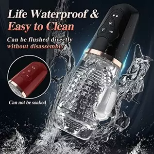 Male Masturbators Adult Toys, Mens Sex Toys Automatic Male Masturbator with 5 Sucking & 10 Vibrating Modes, Male Stroker with Po Male Masturbators Adult Toys, Mens Sex Toys Automatic Male Masturbator with 5 Sucking & 10 Vibrating Modes, Male Stroker with Po