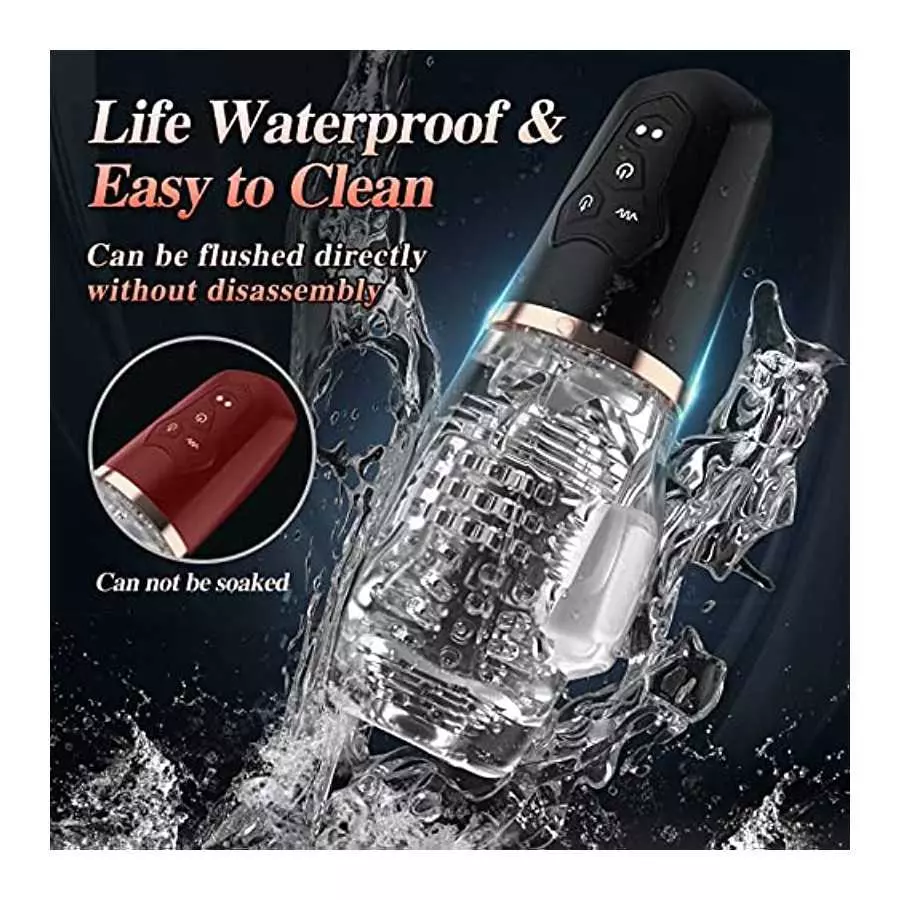 Male Masturbators Adult Toys, Mens Sex Toys Automatic Male Masturbator with 5 Sucking & 10 Vibrating Modes, Male Stroker with Po