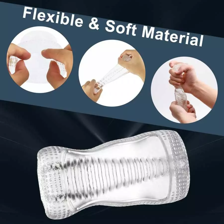 Male Masturbator Cup Sex Toys for Men, LUGAGA Blowjob Stroker Sleeve Stimulator for Man Masturbation, Portable Pocket Pussy for