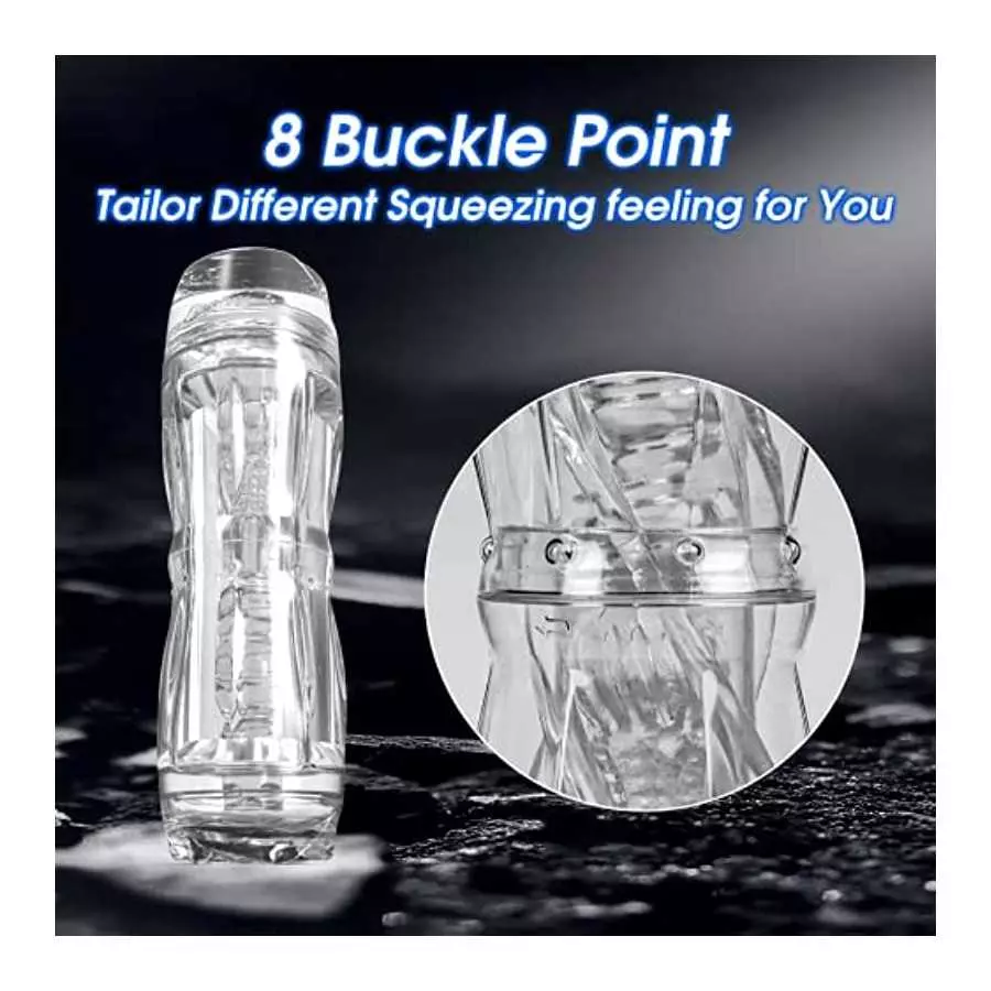 Dual Open Ended 360° Rotating Male Masturbators Stroker Sleeve,Mesterstar Pocket Pussy Sex Toys for Adult with 3D Crystal Realis