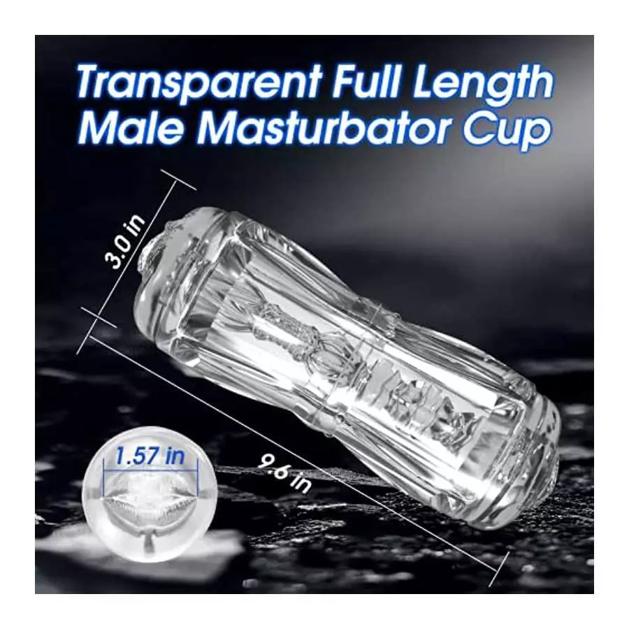 Dual Open Ended 360° Rotating Male Masturbators Stroker Sleeve,Mesterstar Pocket Pussy Sex Toys for Adult with 3D Crystal Realis