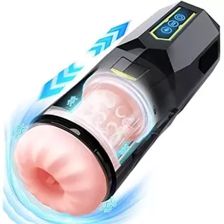 Automatic Male Masturbator Sex Toys - 2023 Upgraded 10 Thrusting & 9 Vibration Hands Free Masturbators Men Sex Toy, Male Adult T