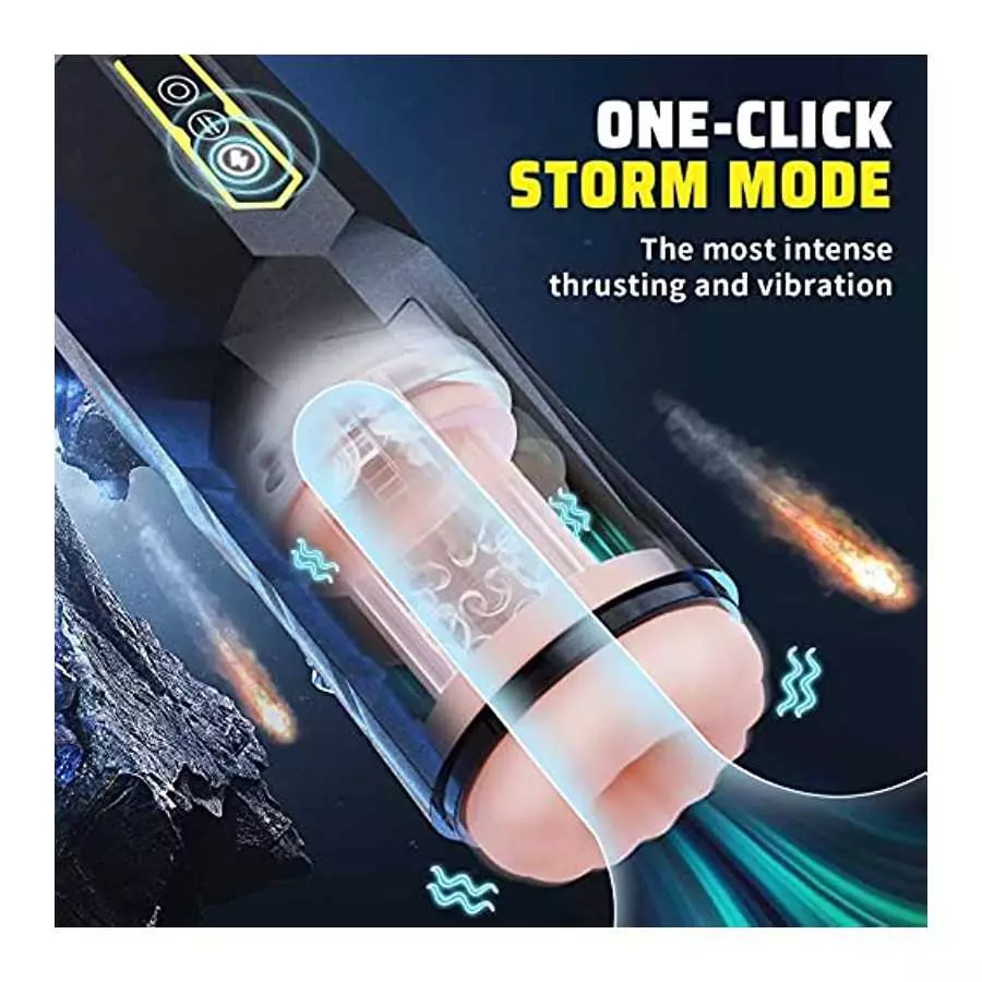Automatic Male Masturbator Sex Toys - 2023 Upgraded 10 Thrusting & 9 Vibration Hands Free Masturbators Men Sex Toy, Male Adult T