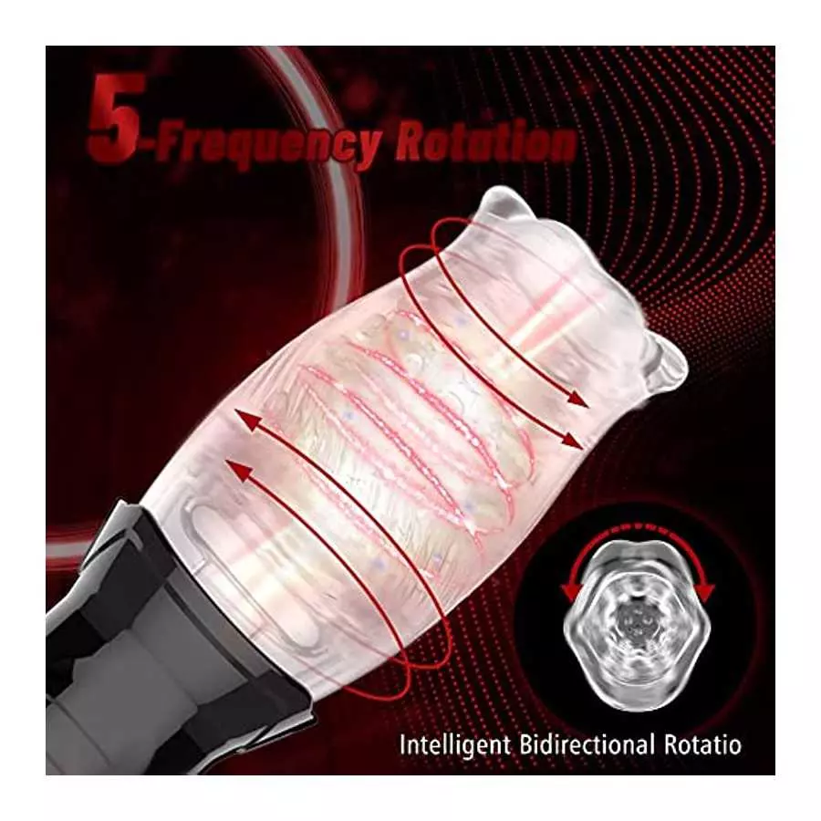 Automatic Male Masturbator Cup with 10 Vibrating & 5 Rotating Modes for Penis Stimulation, Electric Pocket Pussy Vagina Textured