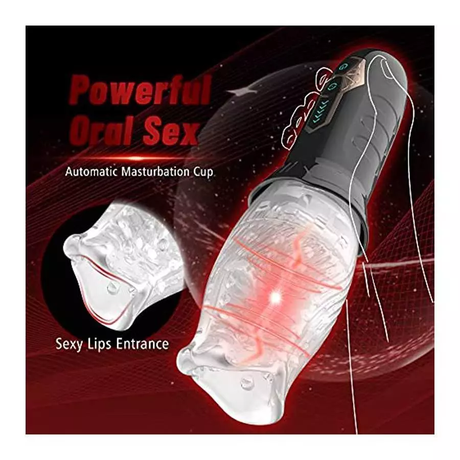 Automatic Male Masturbator Cup with 10 Vibrating & 5 Rotating Modes for Penis Stimulation, Electric Pocket Pussy Vagina Textured