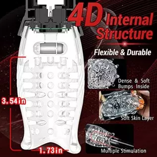 Automatic Male Masturbator Cup with 10 Vibrating & 5 Rotating Modes for Penis Stimulation, Electric Pocket Pussy Vagina Textured