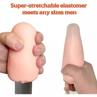 Male Masturbator Egg, Lilecemie Portable Pleasure Pocket Pussy Stroker with 3D Realistic Textured Vagina Ultra Soft Stretchy Mal