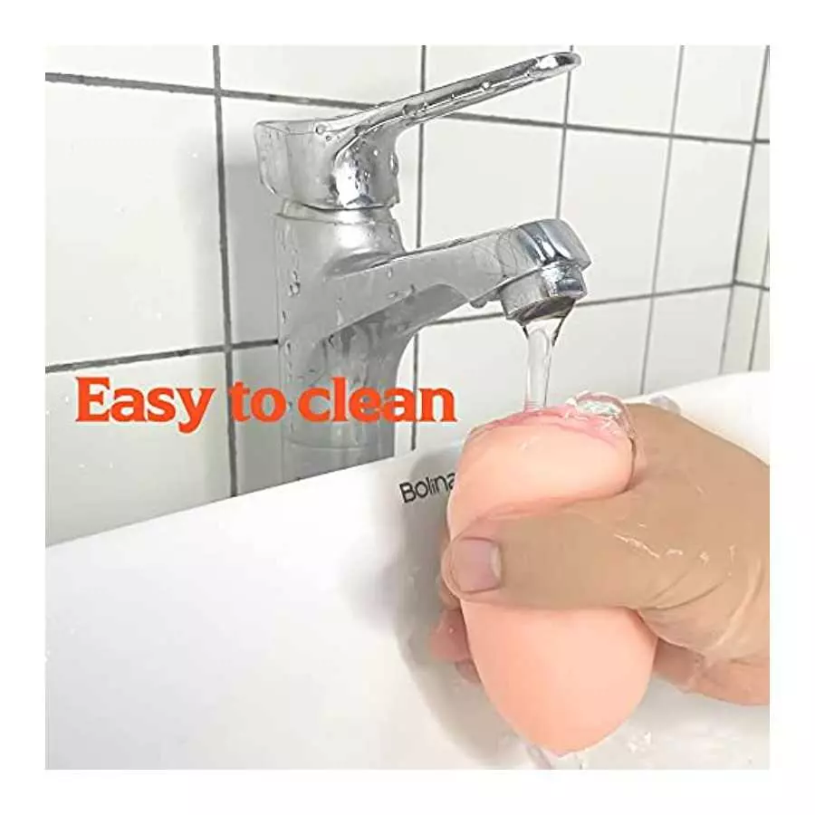 Male Masturbator Egg, Lilecemie Portable Pleasure Pocket Pussy Stroker with 3D Realistic Textured Vagina Ultra Soft Stretchy Mal