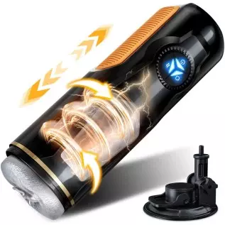 Automatic Male Masturbator, Male Masturbator Cup with 10 Thrusting & Rotating Separate Modes for Penis Stimulation, Hands-Free E