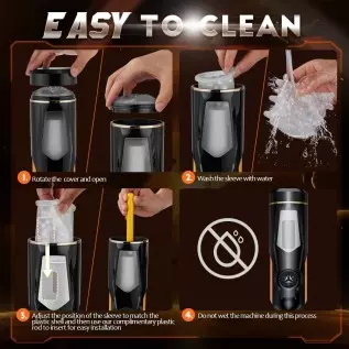 Automatic Male Masturbator, Male Masturbator Cup with 10 Thrusting & Rotating Separate Modes for Penis Stimulation, Hands-Free E Automatic Male Masturbator, Male Masturbator Cup with 10 Thrusting & Rotating Separate Modes for Penis Stimulation, Hands-Free E