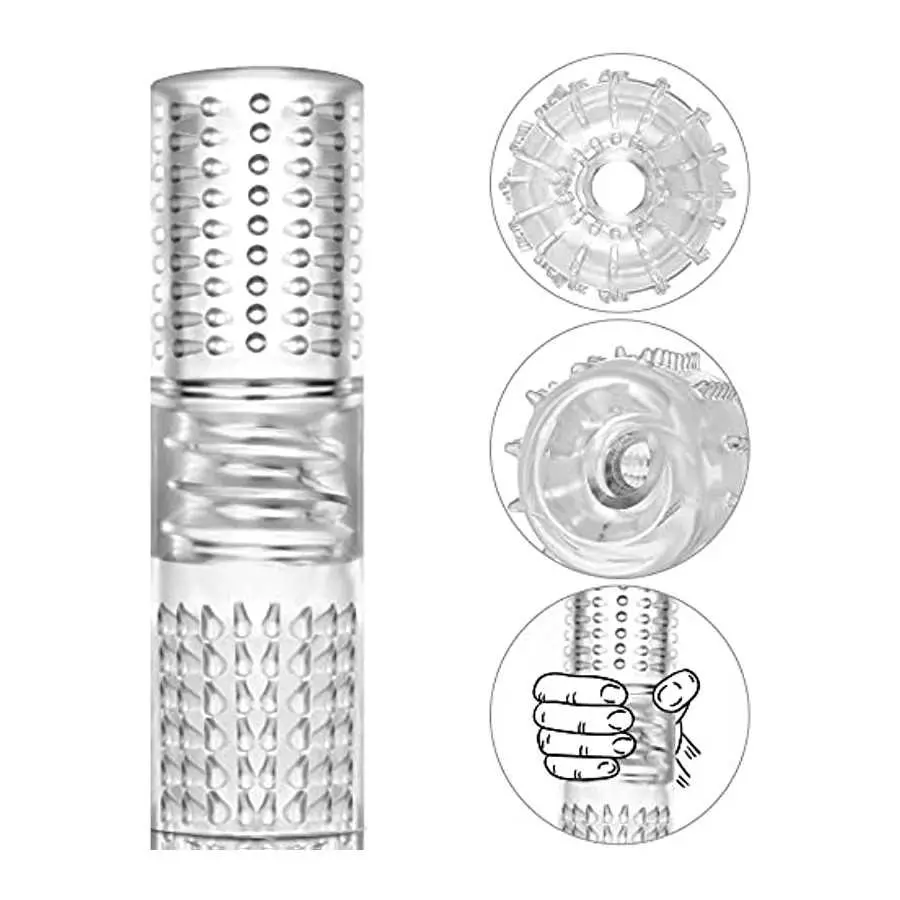 Male Masturbators Cup Crystal Vagina Sleeve Male Masturbation Stroker Transparent Spiral Textured Tunnel Pocket Pussy Adult Sex Male Masturbators Cup Crystal Vagina Sleeve Male Masturbation Stroker Transparent Spiral Textured Tunnel Pocket Pussy Adult Sex