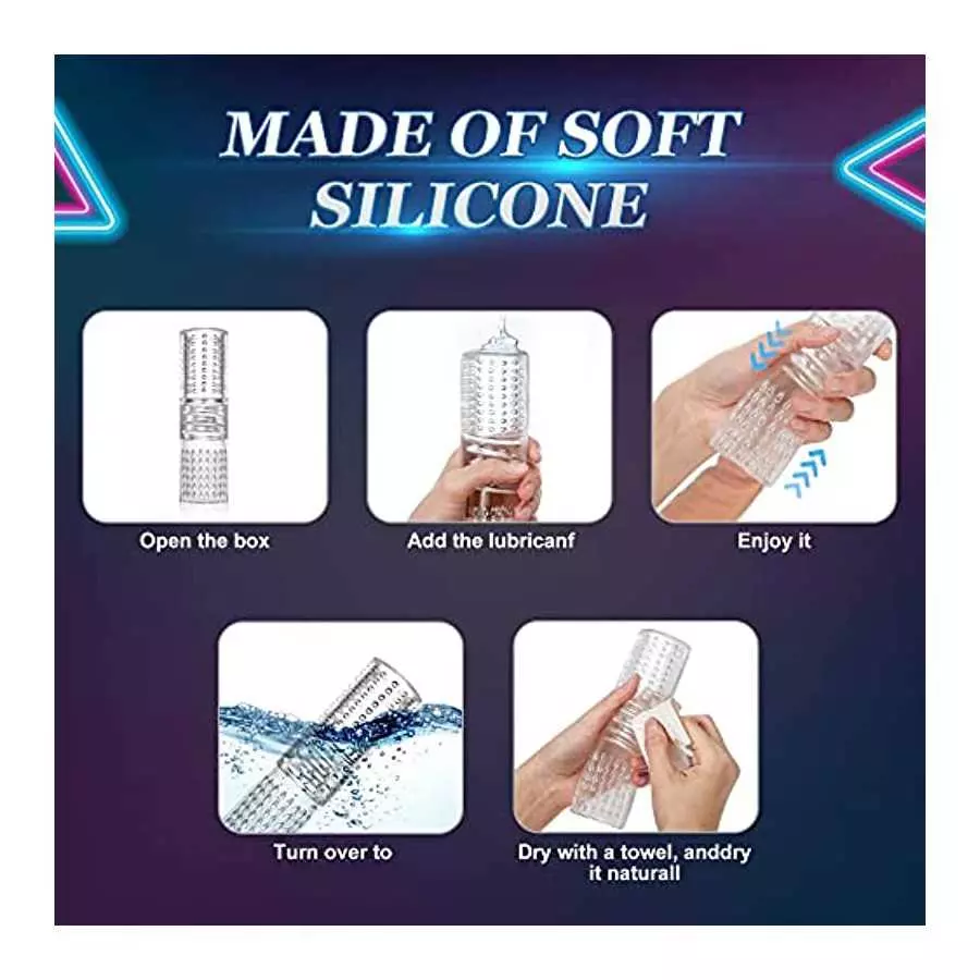 Male Masturbators Cup Crystal Vagina Sleeve Male Masturbation Stroker Transparent Spiral Textured Tunnel Pocket Pussy Adult Sex