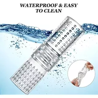 Male Masturbators Cup Crystal Vagina Sleeve Male Masturbation Stroker Transparent Spiral Textured Tunnel Pocket Pussy Adult Sex Male Masturbators Cup Crystal Vagina Sleeve Male Masturbation Stroker Transparent Spiral Textured Tunnel Pocket Pussy Adult Sex