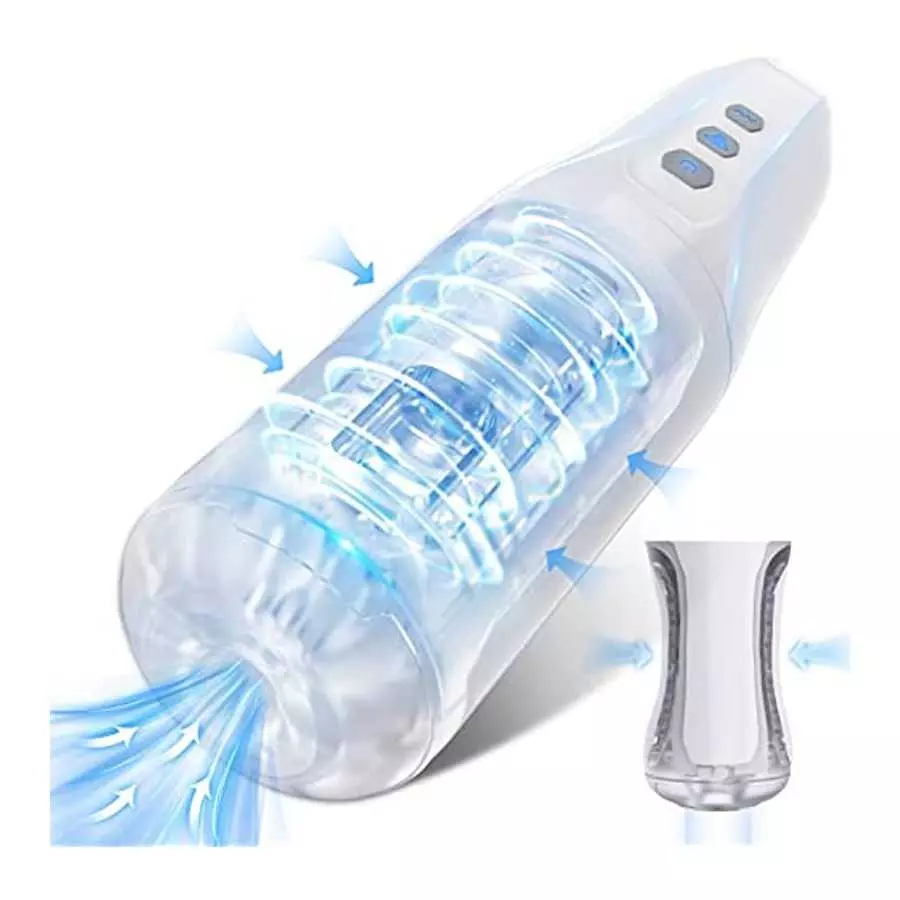 Automatic Male Masturbators with 8 Vibration & 4 Clamp Suction Modes for Penis Stimulation, Electric Pocket Pussy 3D&nbsp;Realistic T