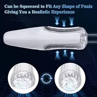 Automatic Male Masturbators with 8 Vibration & 4 Clamp Suction Modes for Penis Stimulation, Electric Pocket Pussy 3D&nbsp;Realistic T