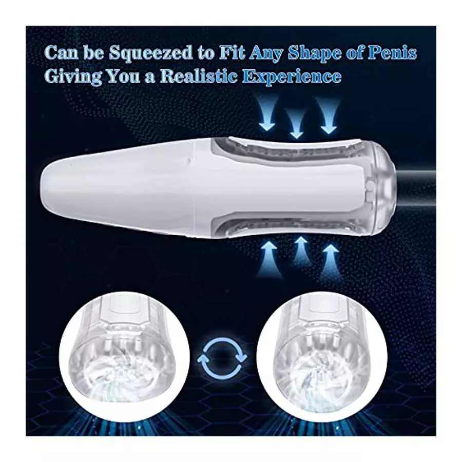 Automatic Male Masturbators with 8 Vibration & 4 Clamp Suction Modes for Penis Stimulation, Electric Pocket Pussy 3D&nbsp;Realistic T