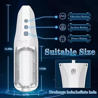Automatic Male Masturbators with 8 Vibration & 4 Clamp Suction Modes for Penis Stimulation, Electric Pocket Pussy 3D&nbsp;Realistic T