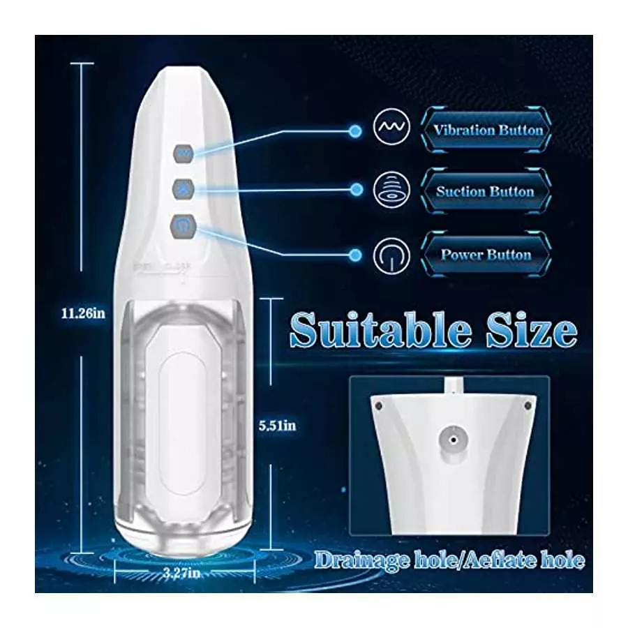 Automatic Male Masturbators with 8 Vibration & 4 Clamp Suction Modes for Penis Stimulation, Electric Pocket Pussy 3D&nbsp;Realistic T