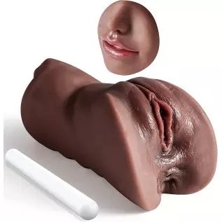 3 in 1 Male Masturbator Realistic Pocket Pussy with Drying Stick, Mansbatee Double-Ended Male Sex Toy Mouth Tongue Textured Vagi 3 in 1 Male Masturbator Realistic Pocket Pussy with Drying Stick, Mansbatee Double-Ended Male Sex Toy Mouth Tongue Textured Vagi