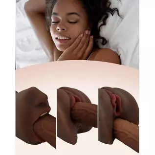 3 in 1 Male Masturbator Realistic Pocket Pussy with Drying Stick, Mansbatee Double-Ended Male Sex Toy Mouth Tongue Textured Vagi 3 in 1 Male Masturbator Realistic Pocket Pussy with Drying Stick, Mansbatee Double-Ended Male Sex Toy Mouth Tongue Textured Vagi