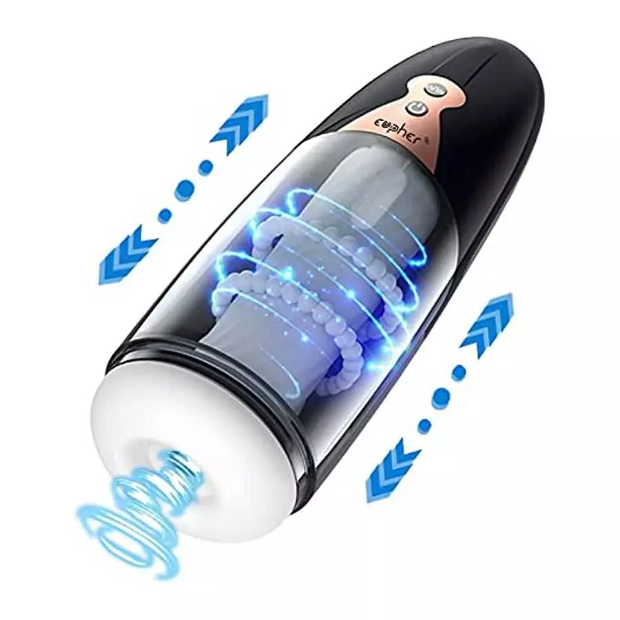 Automatic Male Masturbator, 5 Telescoping & Vibrating Electric Sex Masturbation Cup Penis Stroker for Men Hands Free Realistic P Automatic Male Masturbator, 5 Telescoping & Vibrating Electric Sex Masturbation Cup Penis Stroker for Men Hands Free Realistic P
