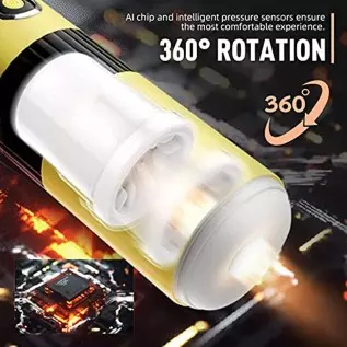 SUGARSURF Adult Sex Toys Pocket Pussy - Male Masturbators Cup for Men with 8 Thrusting 360°Rotating Stroking 3D Vagina Pronuncia