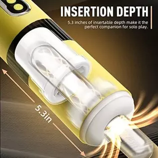 SUGARSURF Adult Sex Toys Pocket Pussy - Male Masturbators Cup for Men with 8 Thrusting 360°Rotating Stroking 3D Vagina Pronuncia