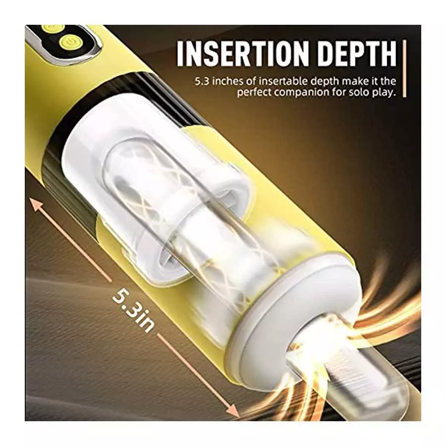 SUGARSURF Adult Sex Toys Pocket Pussy - Male Masturbators Cup for Men with 8 Thrusting 360°Rotating Stroking 3D Vagina Pronuncia