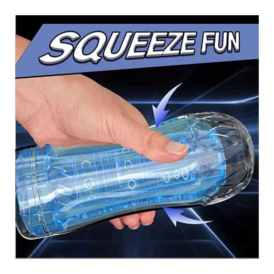 Sex Toys for Men Manual Sucking Extrusion Male Masturbators, Portable Pocket Pussy Stroker with Vagina Textured Blowjob Sex Toy