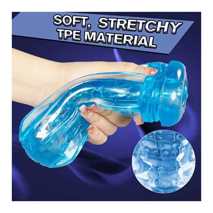 Sex Toys for Men Manual Sucking Extrusion Male Masturbators, Portable Pocket Pussy Stroker with Vagina Textured Blowjob Sex Toy