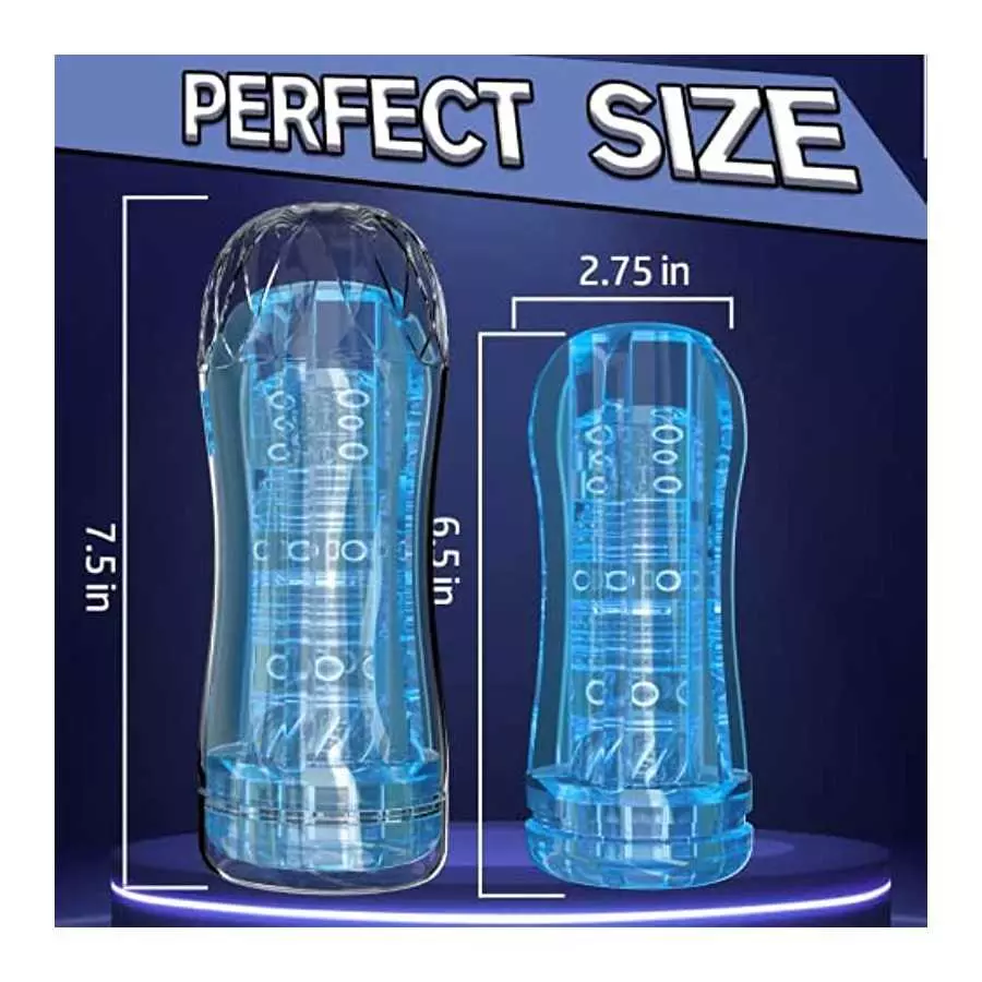 Sex Toys for Men Manual Sucking Extrusion Male Masturbators, Portable Pocket Pussy Stroker with Vagina Textured Blowjob Sex Toy
