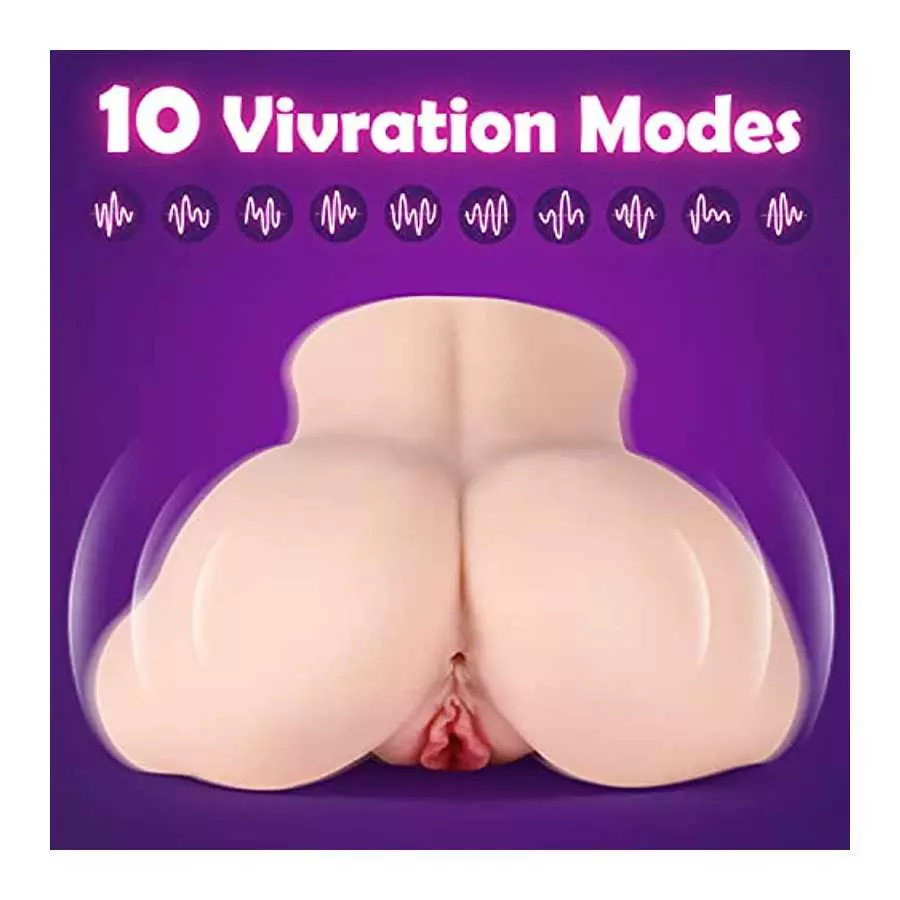6.2LB Vibrating Sex Dolls Male Masturbators with 10 Vibration Modes, Automatic Male Masturbator Realistic Butt Pocket Pussy Ass,