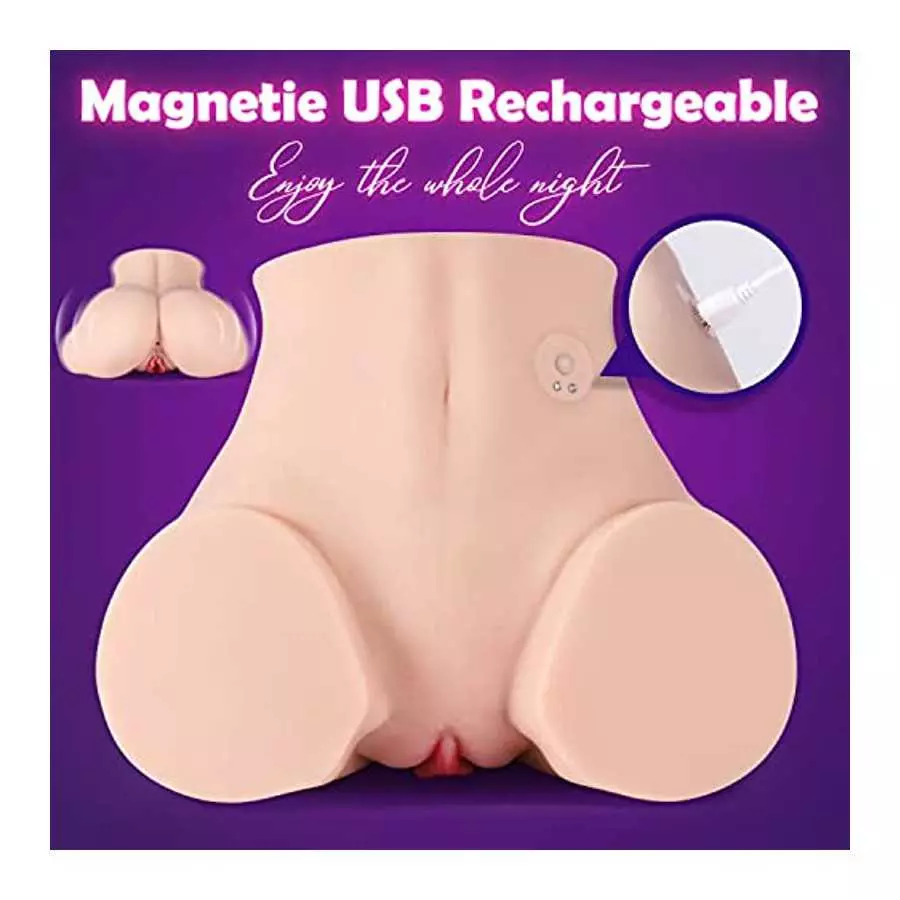 6.2LB Vibrating Sex Dolls Male Masturbators with 10 Vibration Modes, Automatic Male Masturbator Realistic Butt Pocket Pussy Ass,