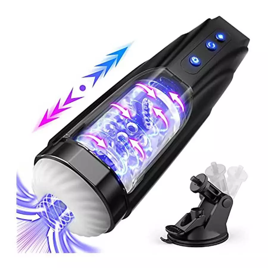Spinning Automatic Male Masturbator - LATUNE Rex, Male Masturbator Cup with Hands-Free Thrusting & Rotating Motions for Penis, 3 Spinning Automatic Male Masturbator - LATUNE Rex, Male Masturbator Cup with Hands-Free Thrusting & Rotating Motions for Penis, 3