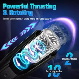 Spinning Automatic Male Masturbator - LATUNE Rex, Male Masturbator Cup with Hands-Free Thrusting & Rotating Motions for Penis, 3 Spinning Automatic Male Masturbator - LATUNE Rex, Male Masturbator Cup with Hands-Free Thrusting & Rotating Motions for Penis, 3