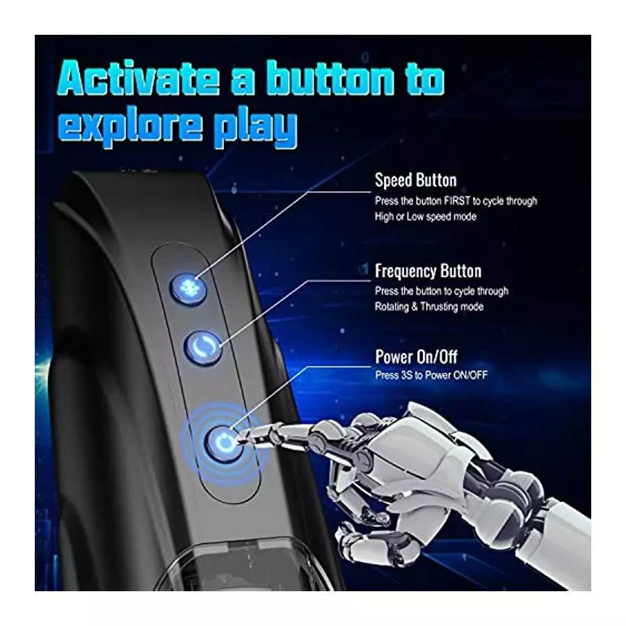 Spinning Automatic Male Masturbator - LATUNE Rex, Male Masturbator Cup with Hands-Free Thrusting & Rotating Motions for Penis, 3