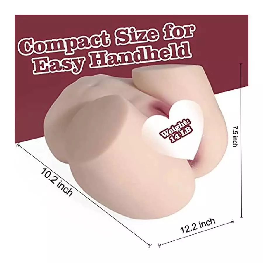 Sex Doll Male Masturbator Realistic Pocket Pussy Ass with Vagina Anal Sex Stroker, Female Big Butt Body Torso Hip Adult Product