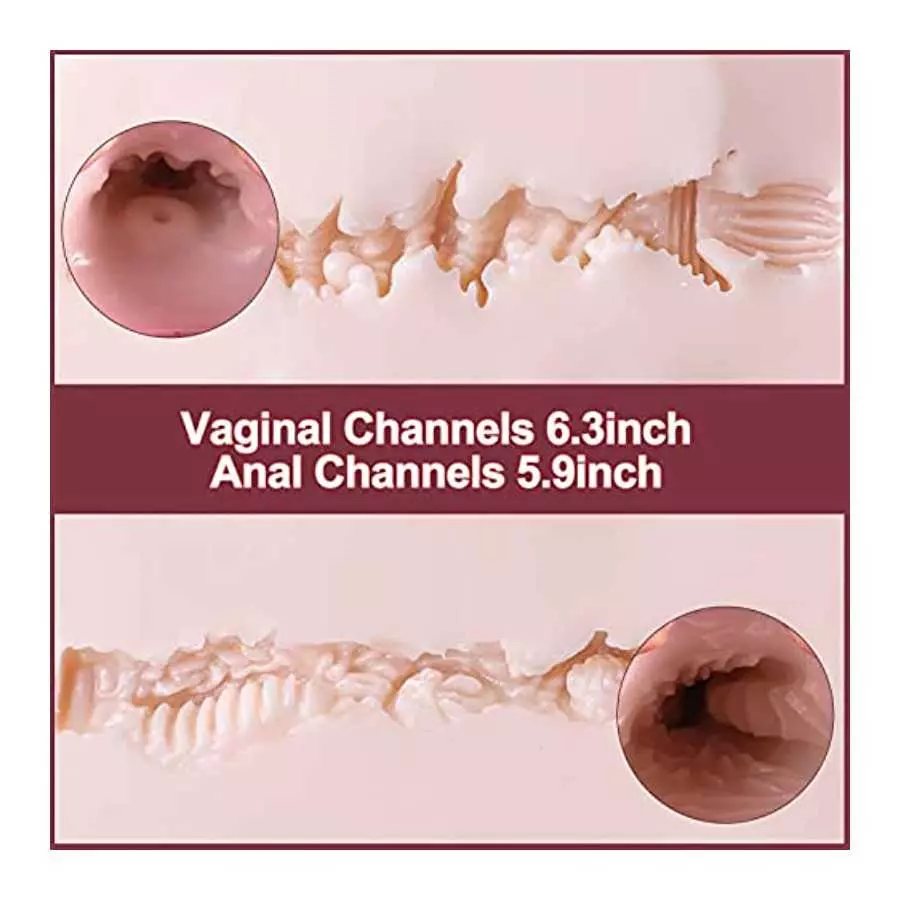 Sex Doll Male Masturbator Realistic Pocket Pussy Ass with Vagina Anal Sex Stroker, Female Big Butt Body Torso Hip Adult Product