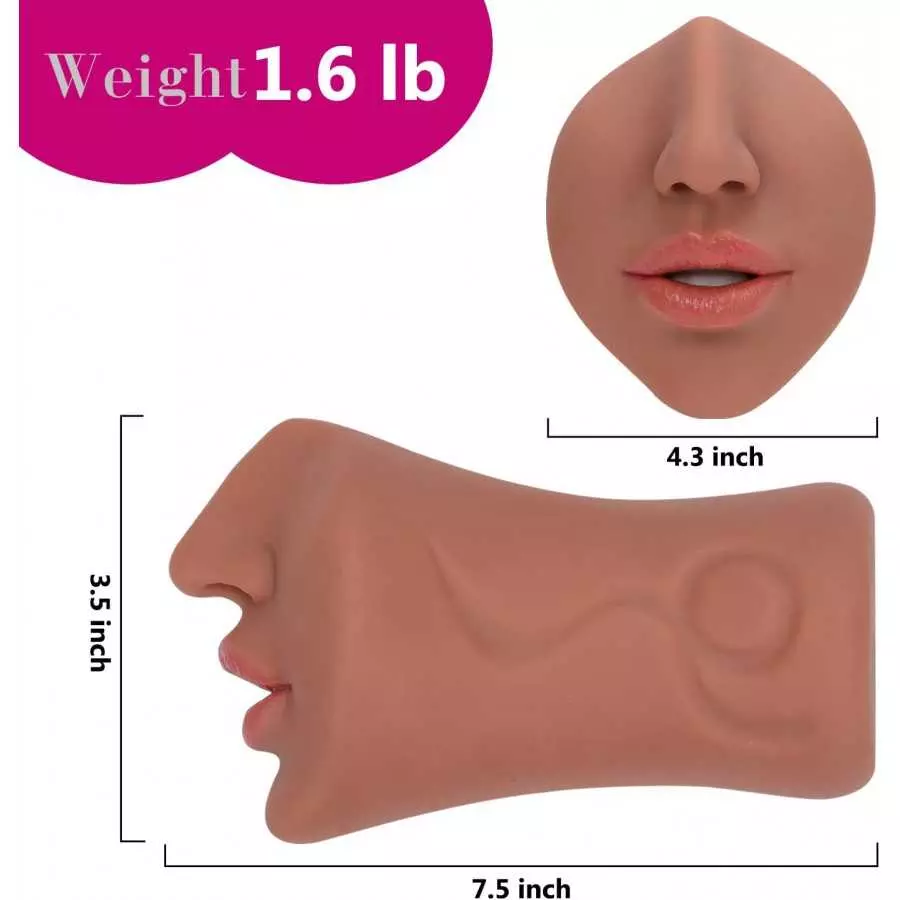 Male Masturbators Adult Sex Toys with Realistic Textured Blowjob Stroker Sleeve for Men Real Mouth Deep Throat Oral Sex for Man