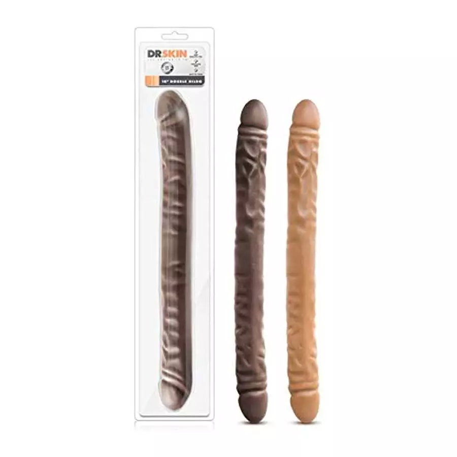 Blush Dr. Skin 18 Inch Double Dildo Extra Long Dildo, Sex Toy for Women, Sex Toy for Adults, Chocolate
